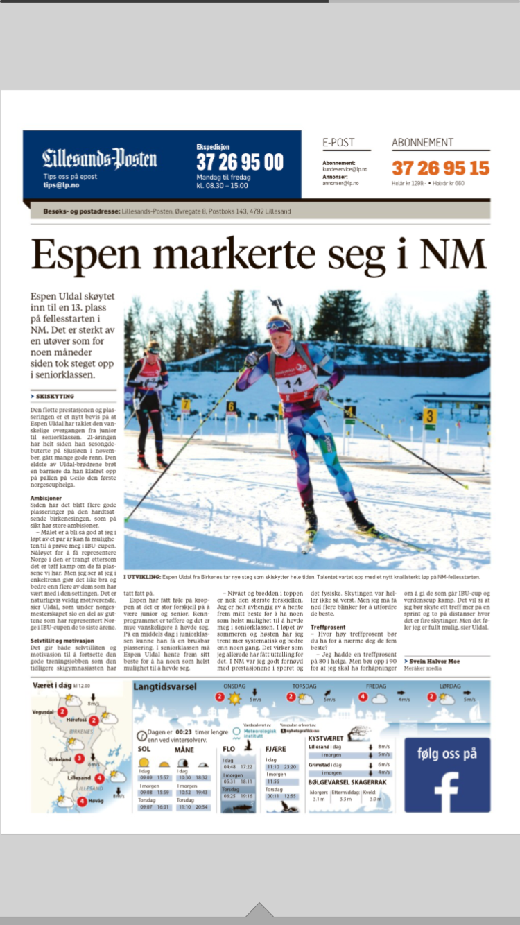 Espen med gode prestasjoner under NM på Ål